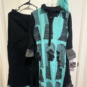 Stylish kurta with palazzo and duppata